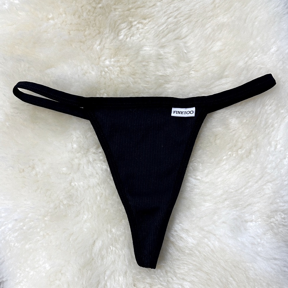 Finetoo Black Thong